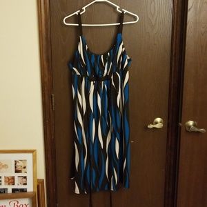 Massimo black, white, blue summer dress.